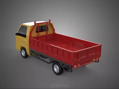 DROP SIDE LOAD BED DUMP BODY GATE DOOR PICKUP TRUCK WIDE DECK 3D model