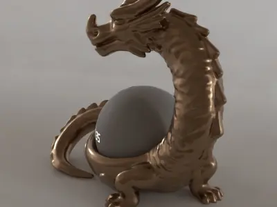 Dragon Organizer  Echo Dot Holder planter candle holder 3D print model