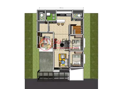 House 9x12m code 556 - Sketchup 3D model 3D model 3D model