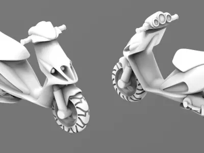 3D Printable Scooter Phantom f12 Malaguti 3D print model