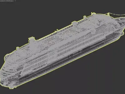 Oasis Class Cruise Ship Royal Caribbean Mega Liner 3D model 3D model