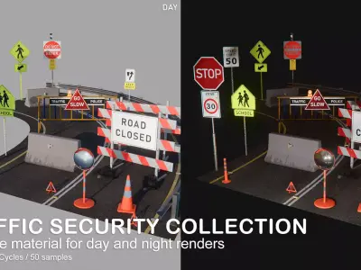 Traffic Security Collection 3D model