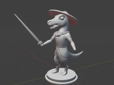Lizard cute cartoony model  3D model