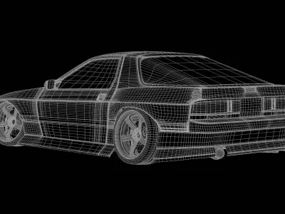 Mazda RX-7 FC Widebody 3D model