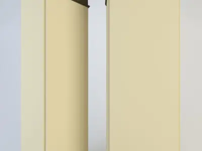 Column pair of columns 3D model