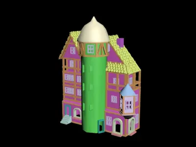 Medieval House 63 3D print model 3D model