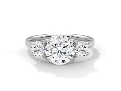 solitaire ring with detail images and 360 render videos 16 3D print model