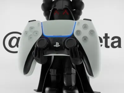Kaws Darth Vader Controller Stand Play Station and Xbox Textured Low-poly 3D model