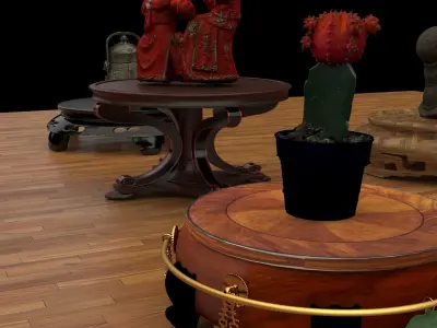  Chinese round display stand   3D model