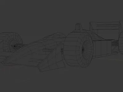Low Poly gameready F-1 sport car Low-poly 3D model