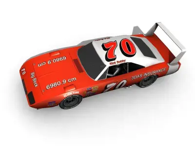 1970s Game Ready Dodge Daytona Low-poly 3D model
