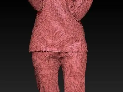 Surgical nurse ready for surgery 108 Low-poly 3D model