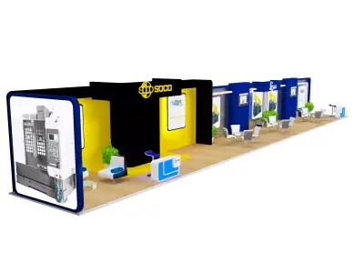 Booth Exhibition Stand a396 3D model