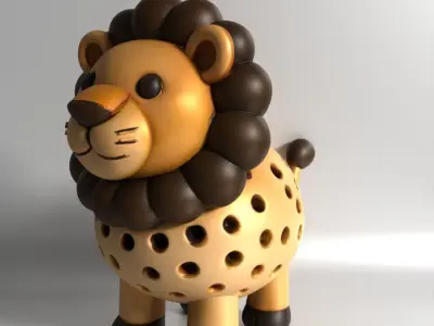 Lion Sprouter Seed Chia Radish Lentil Germinator toy 3D print model