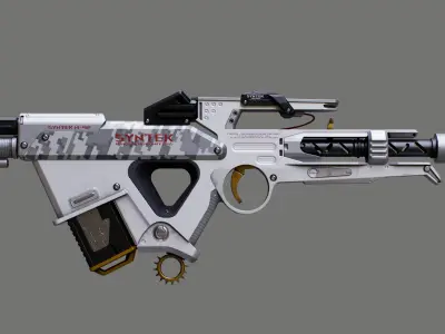 SYNTEK M-42 VANTAGE Sci-Fi Assault Rifle Low-poly 3D model