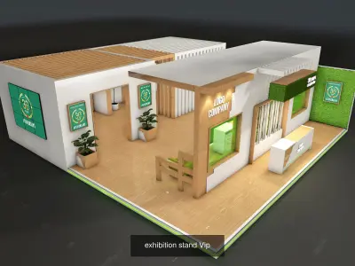 Mega Pack 20 trade  show exhibition Stand booths 3d models