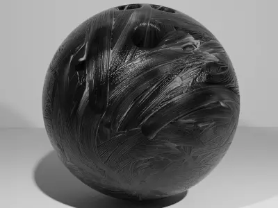 Bowling Ball Black Smear 3D model