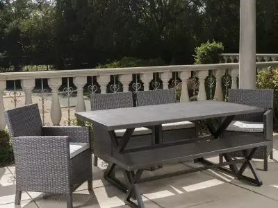 Dakoda Outdoor Outside Patio Diner Table Chair Set - 2 Option 3D model