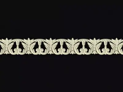 Central decor ornament for furniture 3D model 102