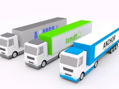 truck by RICHARD HIND Low-poly 3D model