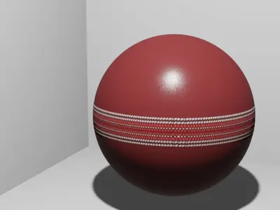 Leather ball Low-poly 3D model