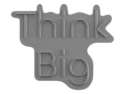 Think Big Neon Sign 3D model