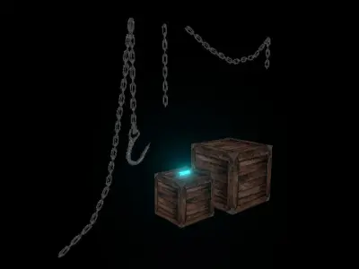 Horror Environment - PSX Mini Kit Low-poly 3D model