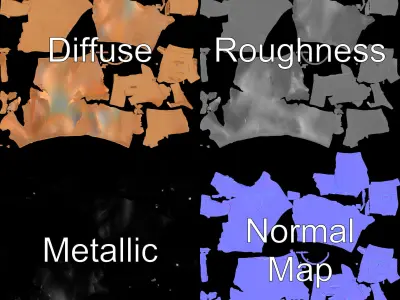 Casual Beige Shorts D Model Pack Low-poly 3D model