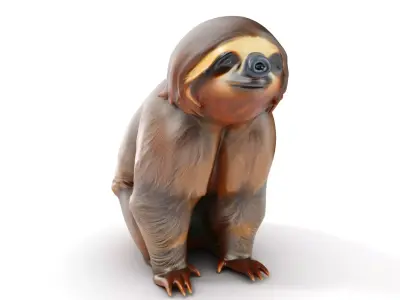 Sloth D model pack  Realistic and Detailed Low-poly 3D model