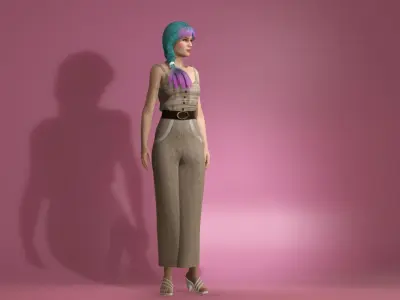 Real-time 3D Girl Character - For game and anything else 3D model