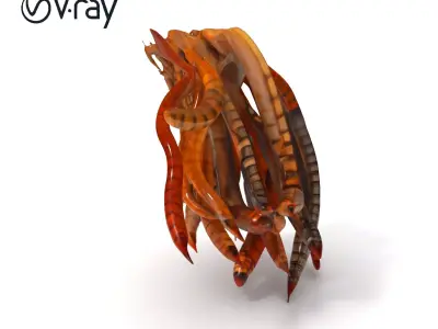 Realistic Snake Model Pack with Detailed Texturing Low-poly 3D model