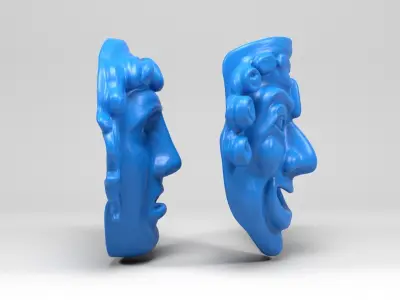 Greek masks 2 3D print model