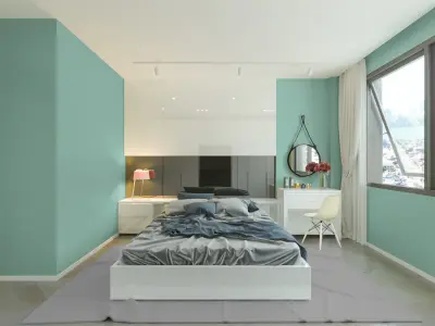 Full Apartment Exterior and Interior Scene 3D model 3D model