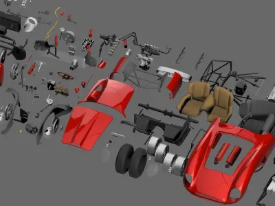 Ferrari 625 TRC Spider - Car Kit - 0680 MDTR 3D print model