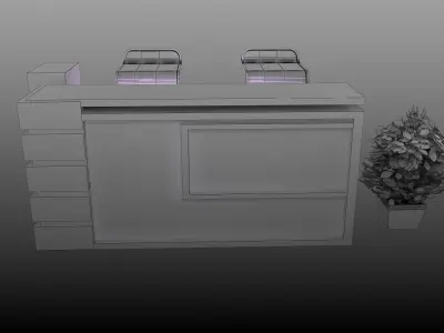 counter reception Booth Exhibition Stand a376a 3D model