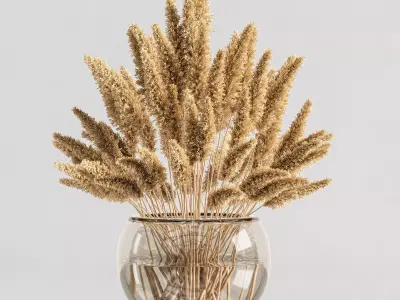 plants bouquet vase 20 3D model