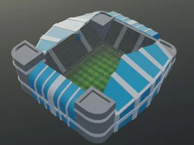 Football Stadium - Olympique Marseille Low-poly 3D model