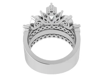 Bezel Setting Ornamental Ring 4447 3D print model