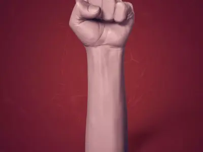 Hand - Fist Figurine - Statue --3D Print Ready 3D print model