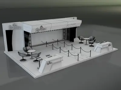  Booth Exhibition Stand a649c 3D model