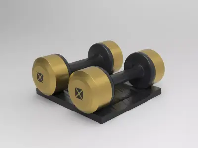 Hudy Dumbbell Low-poly 3D model
