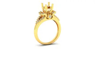 Solitaire Wedding Engagement Ring 3D print model buy