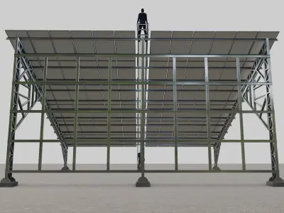 Solar Panel Steel Construction Type 17 3D model
