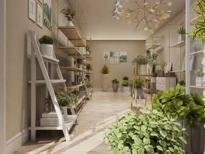 Flower shop  3D model