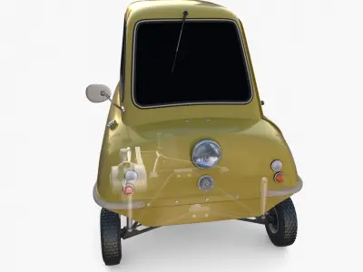 Generic 50cc Microcar with chassis 3D model