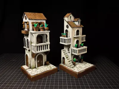 Decorative Book Holder Miniature Houses 3D print model