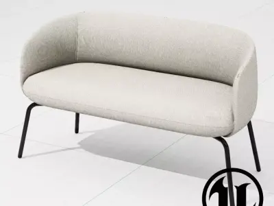 PlusHalle Low Nest Sofa UE4 Low-poly 3D model