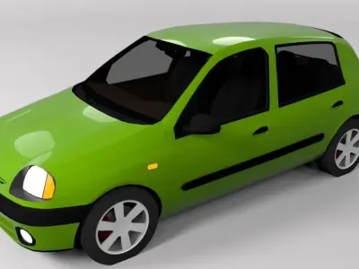 RENAULT CLIO 1999 LOWPOLY Low-poly 3D model