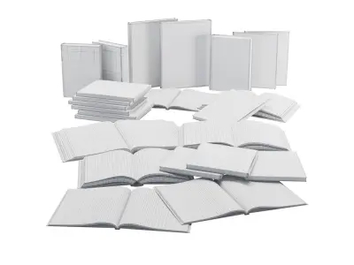 Books Set 6 book 3D model