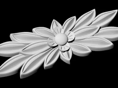 Central decor ornament for furniture 3D model 283